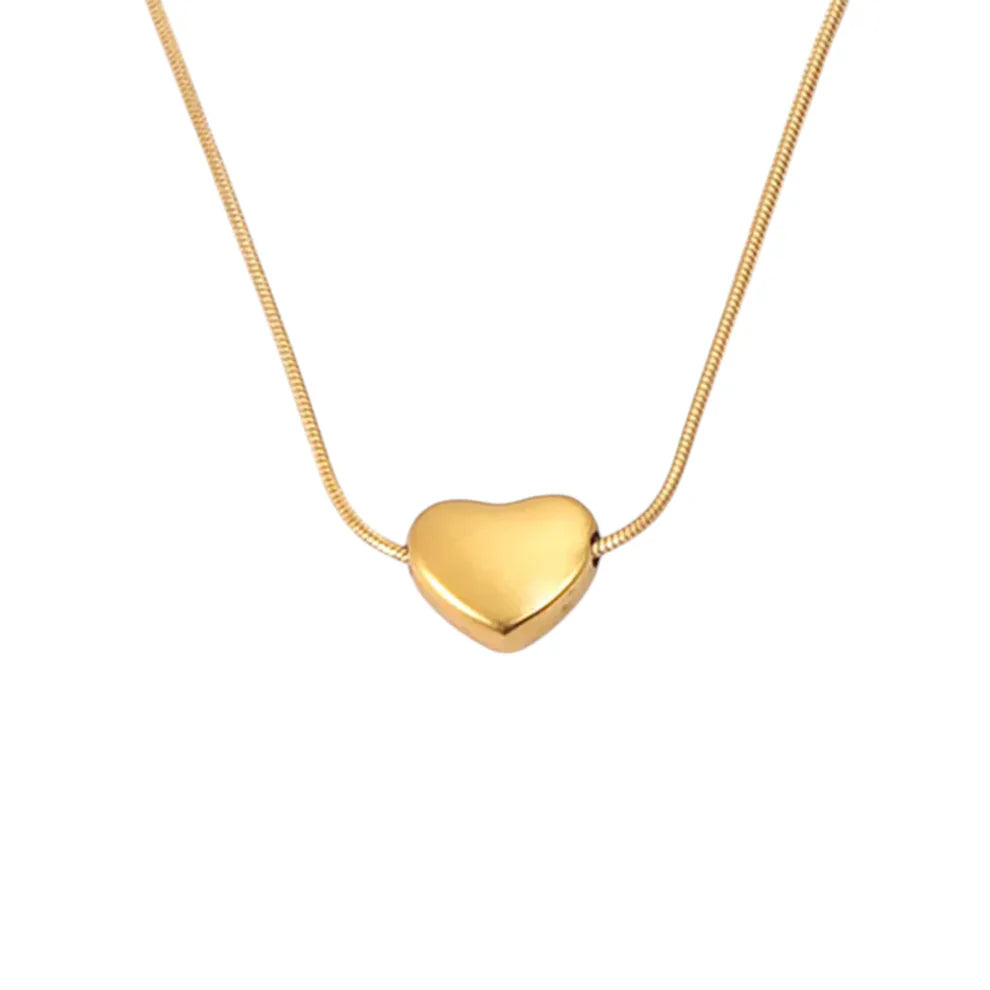 18K Gold Heart Pendant Necklace buy 1 get 1 free