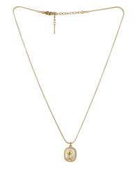 Sweet Rose Pendant For Women & Girls Gold-plated Stainless Steel Pendant buy 1 get 1 free